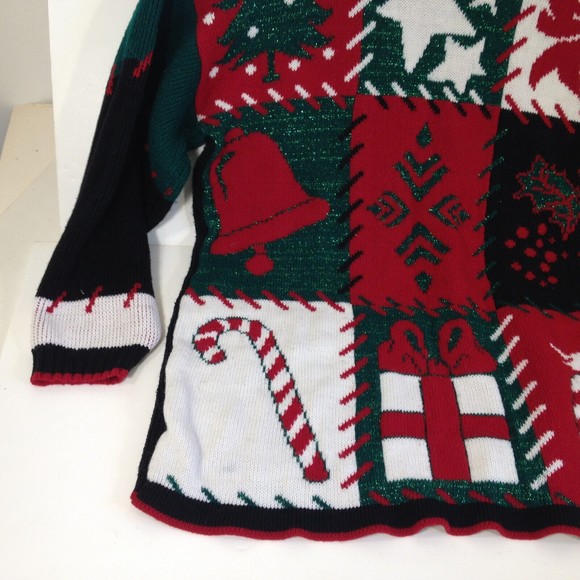 Vintage JJ Browne Christmas Holiday Sweater Not so Ugly Size Large NICE USA Made - Picture 7 of 11
